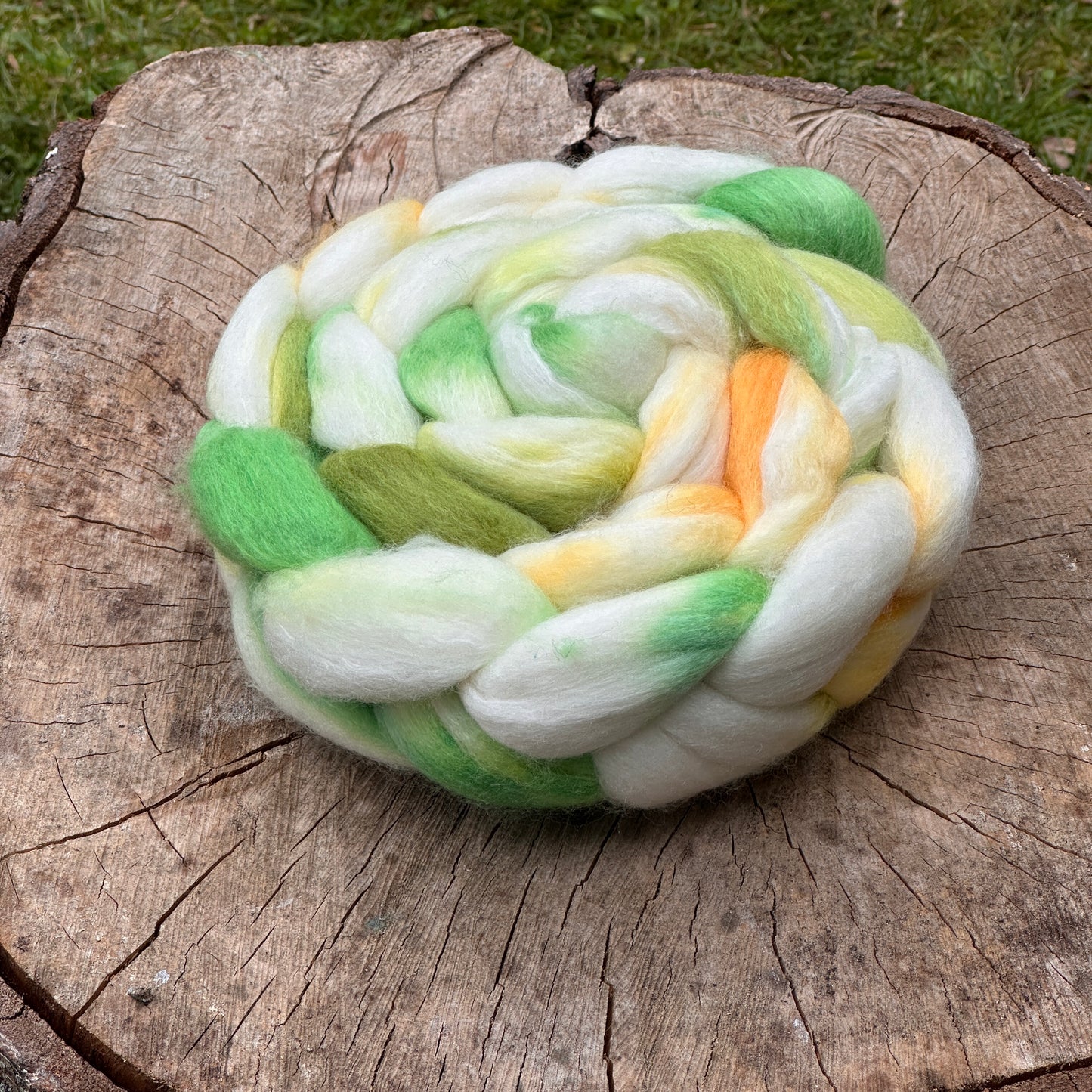 Citrus Ripple - Haunui wool 19.6 micron 70% + silk 30%