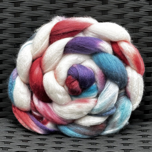 Forest berry ripple - Haunui wool 19.6 micron 70% + silk 30%
