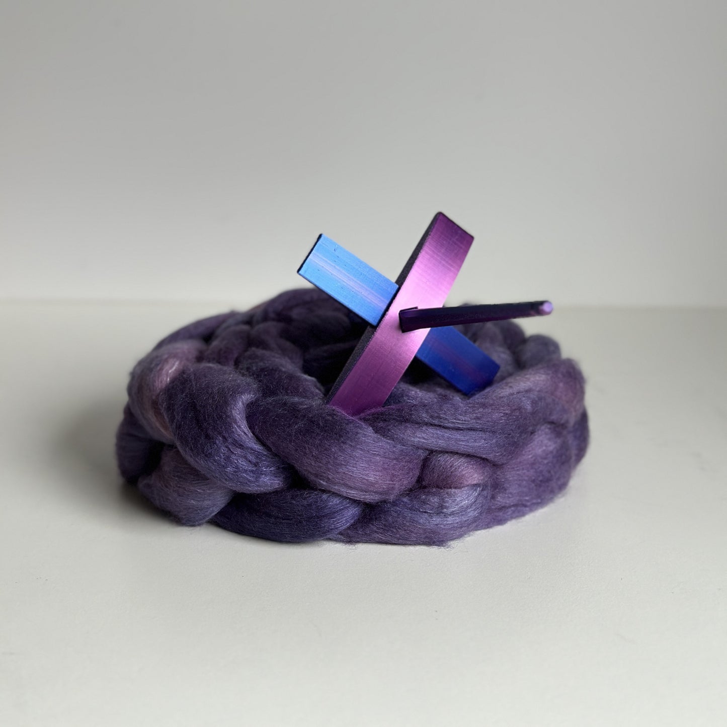 Blueberries and milk - Haunui wool 19.6 micron 70% + silk 30%