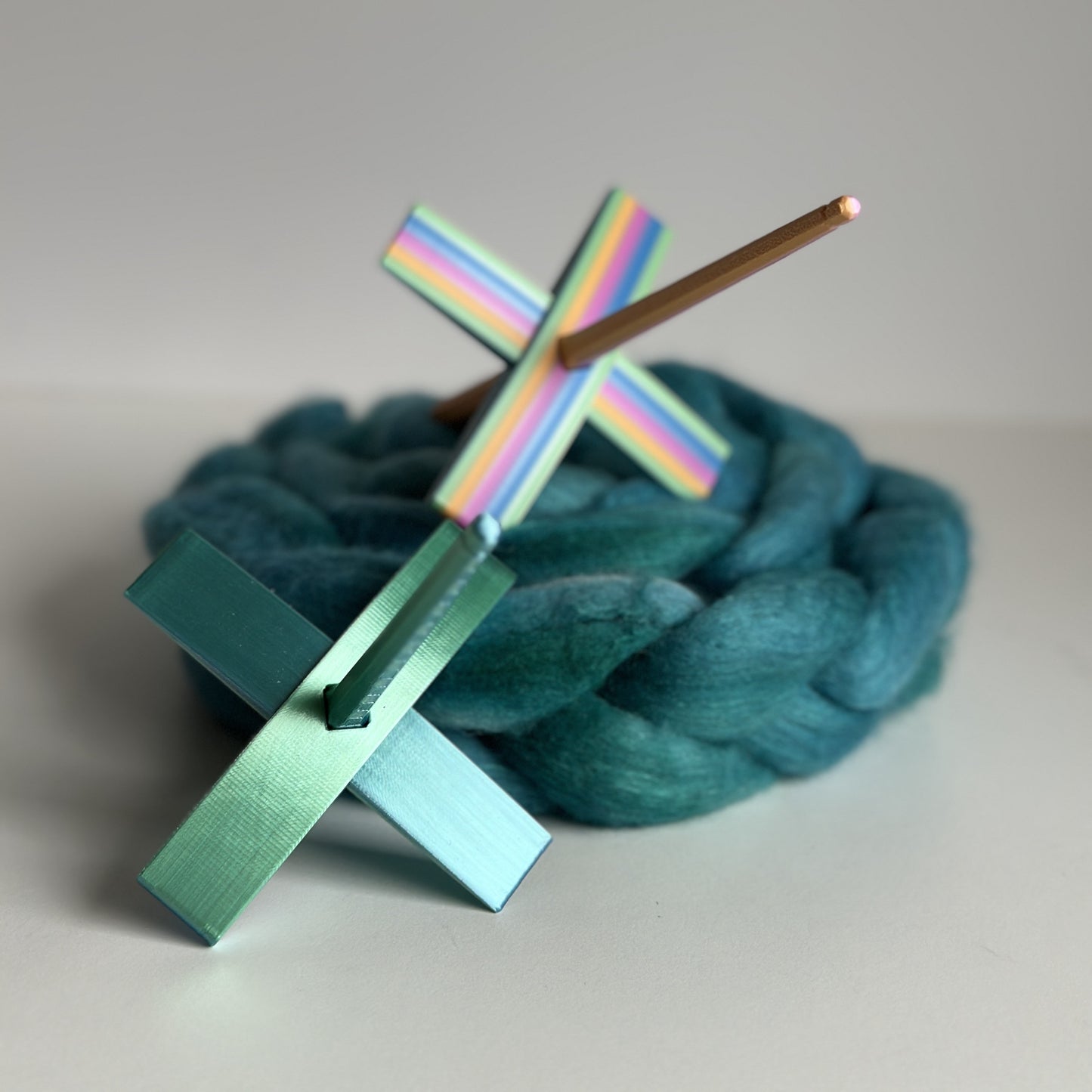 Genuine turquoise - Haunui wool 19.6 micron 70% + silk 30%